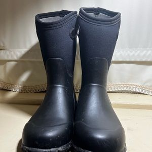 Bogs Boots Kids Size 3 K York Solid Navy Blue 100% Waterproof Unisex Rain Snow